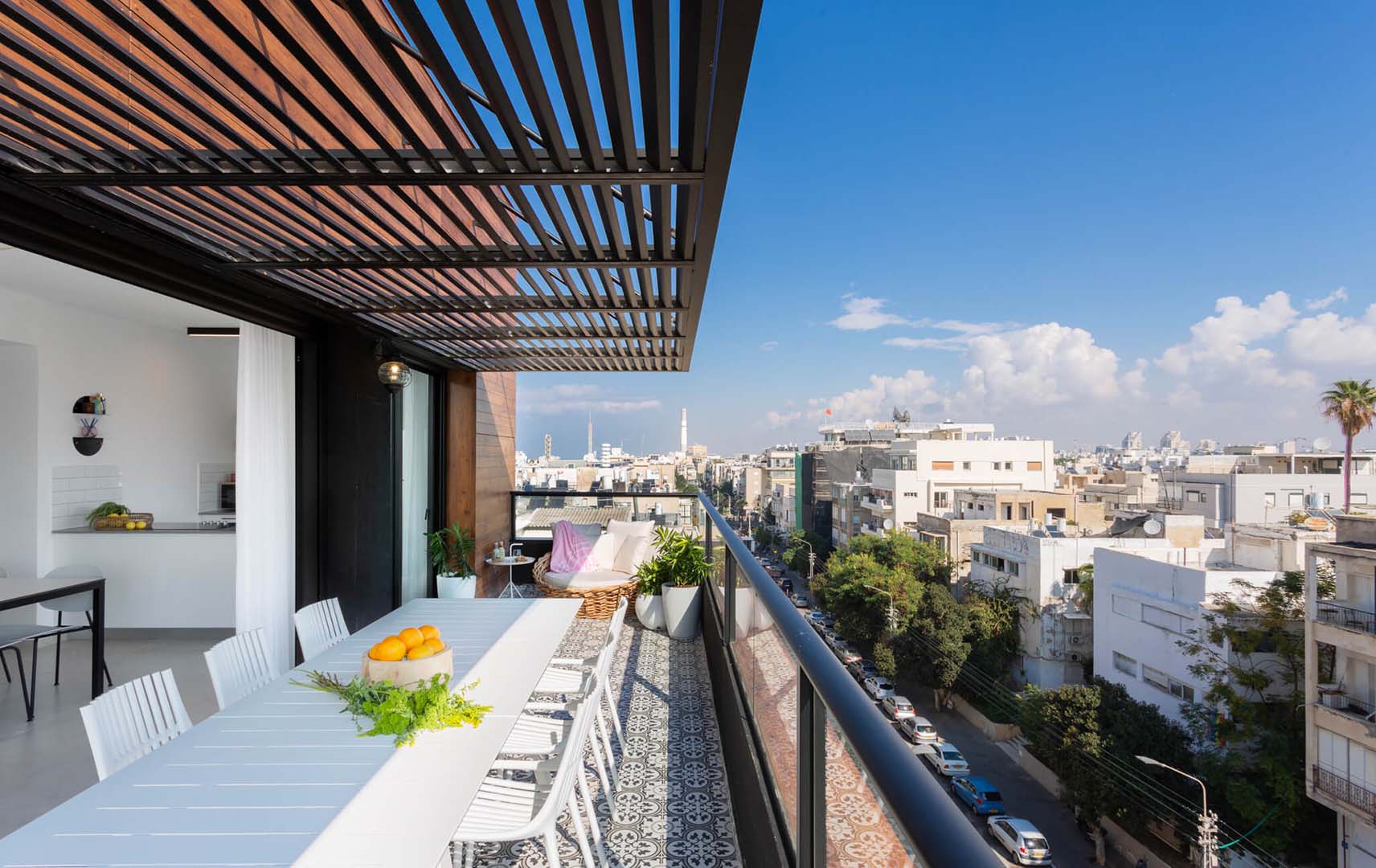 View of Two Bedroom Penthouse Apartment with Balcony in Tel Aviv - TLV2GO ...