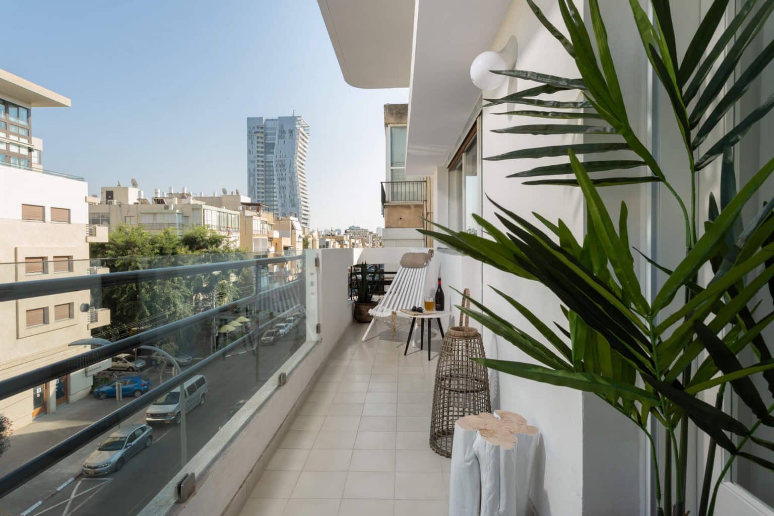 Balcony view over Ben Yehuda Street from a TLV2GO apartment at Mr. Ben Yehuda, Tel Aviv
