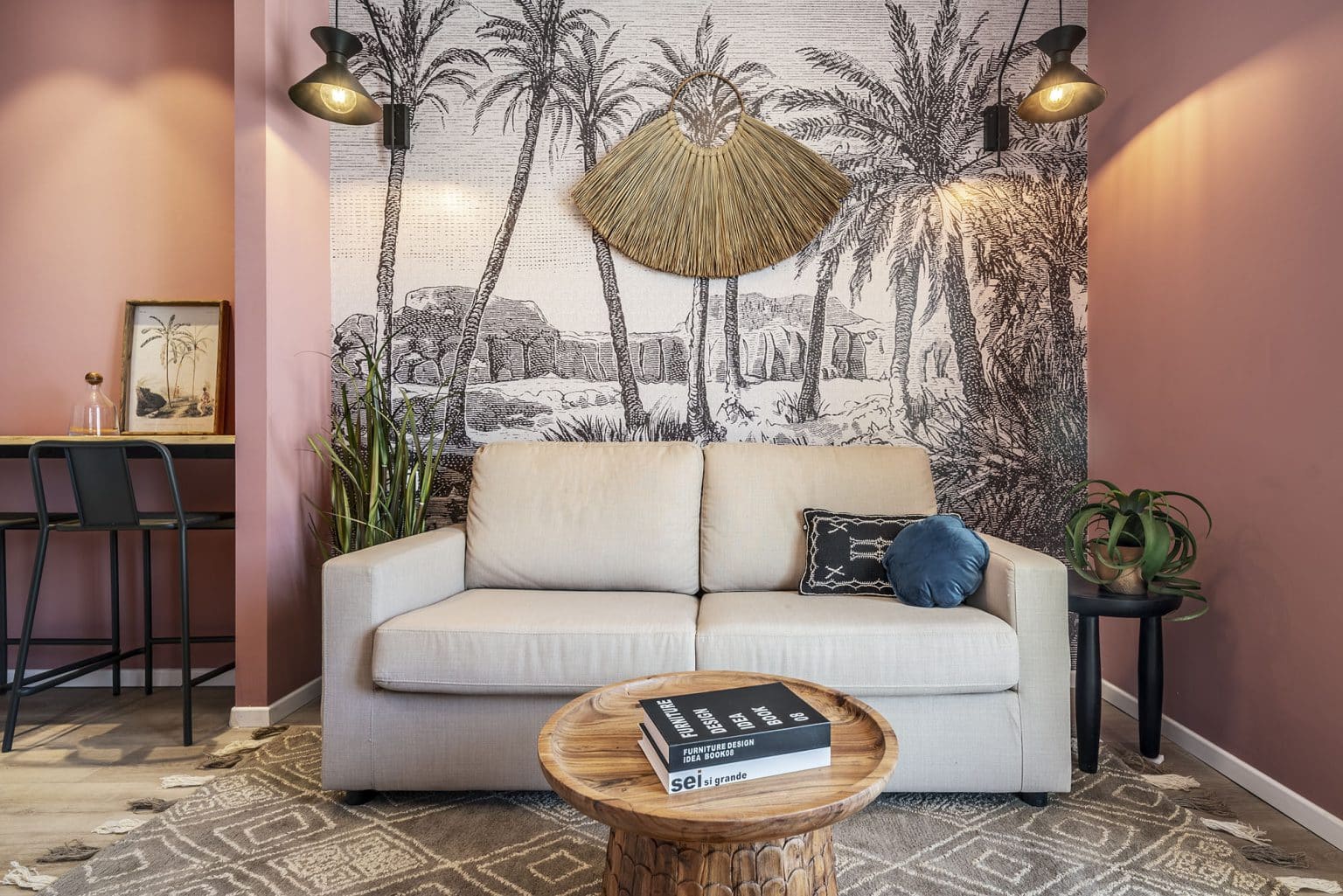 Living room of a furnished serviced apartment in Tel Aviv