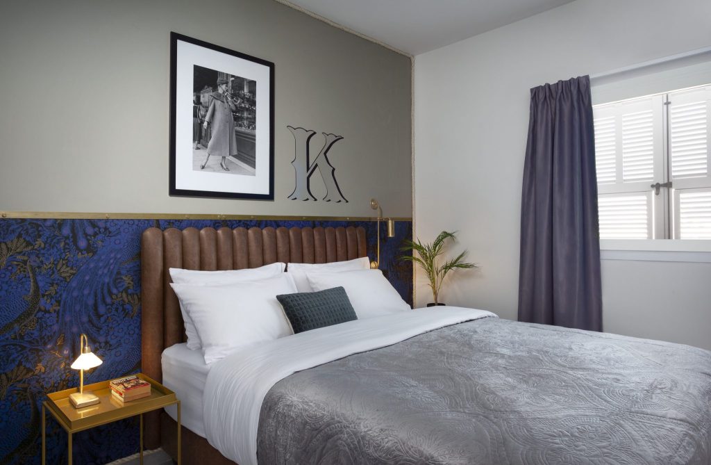 Furnished bedroom with boutique design in a TLV2GO apartment in Tel Aviv