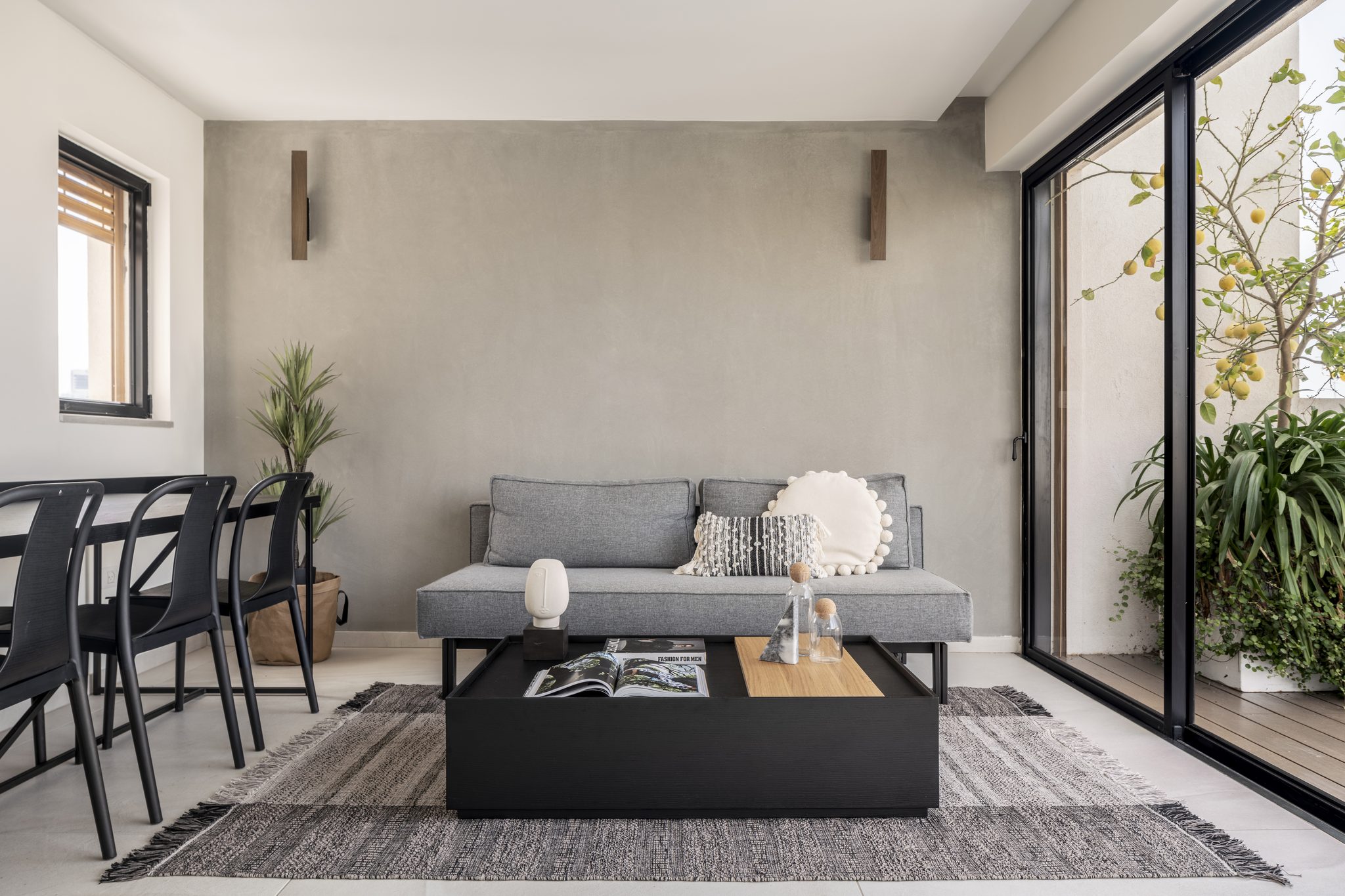 Modern living room in a TLV2GO apartment at Mr. Louis - the Airbnb alternative in Tel Aviv